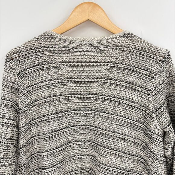 J. Jill purejill Open Cardigan, Size Small, Textured 3/4 Sleeve, Grannycore - Picture 6 of 10